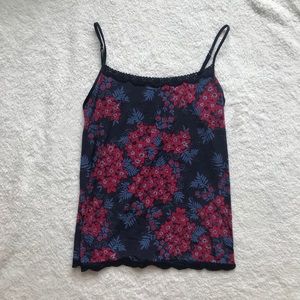 y2k lace floral tank